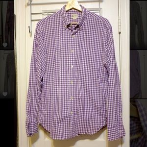 J Crew Purple Plaid Shirt